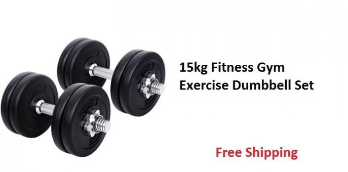 15kg Fitness Gym Exercise Dumbbell Set